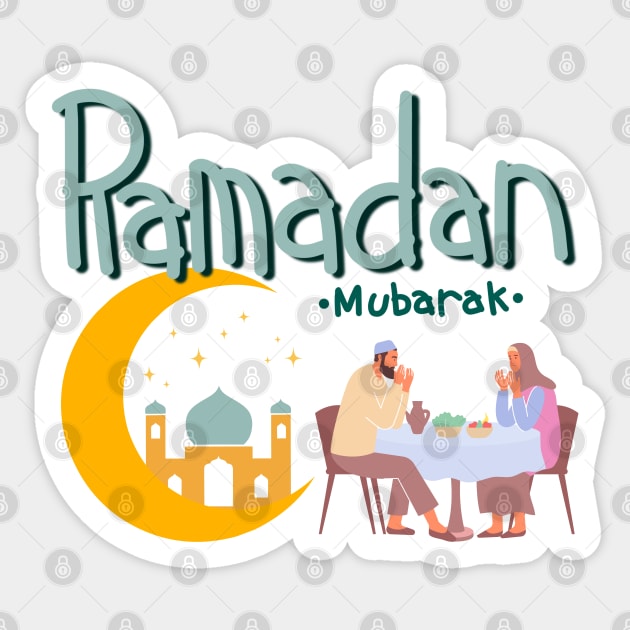 Happy Ramadan-Ramadan Kareem Sticker by LetsGetInspired